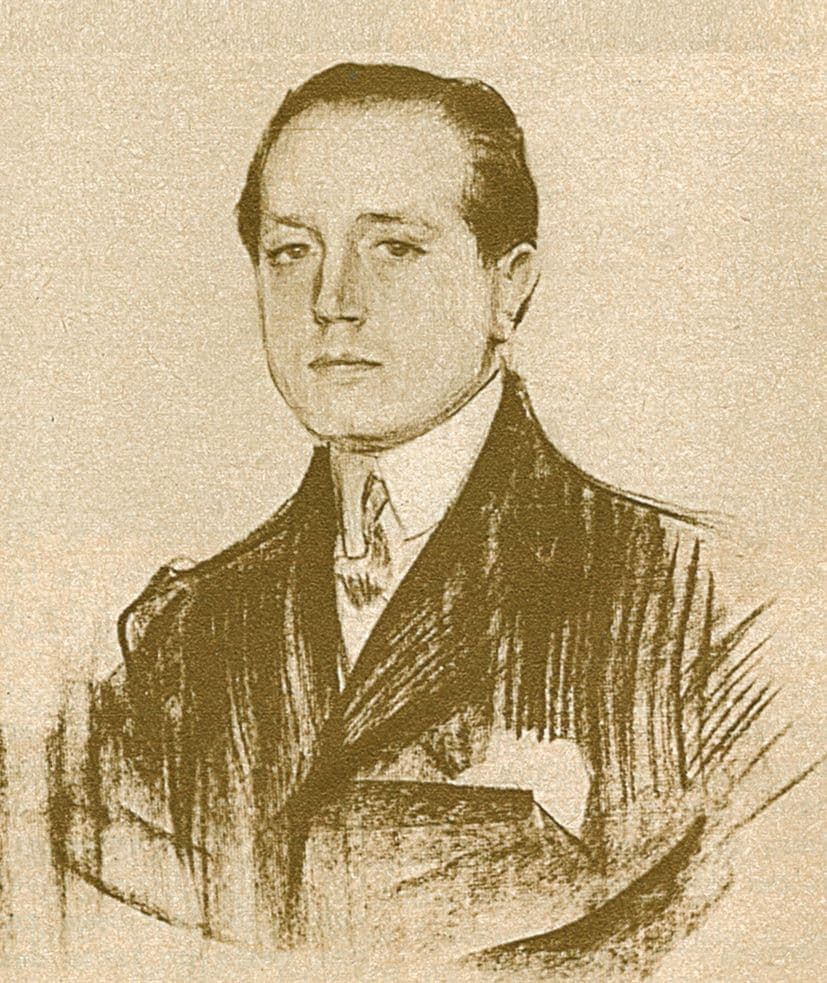 Retrato de Azorín hecho por Ramón Casas