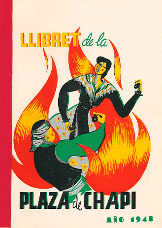 Portada del "Llibret" de la hoguera ubicada en la Plaza de Chapi publicado en 1948