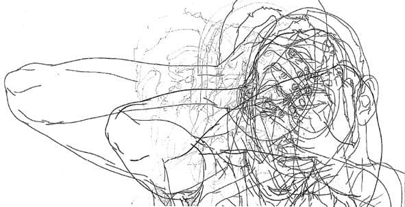 Fundación Mediterráneo - Obras: Tras-cabeza XXIV (Dibujos sobre Kömatex)