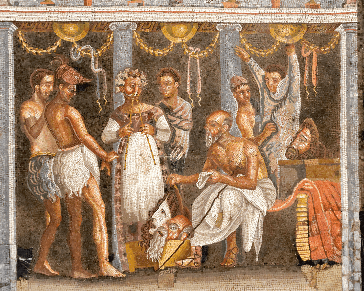 Mosaico. Museo Arqueológico Nacional de Nápoles