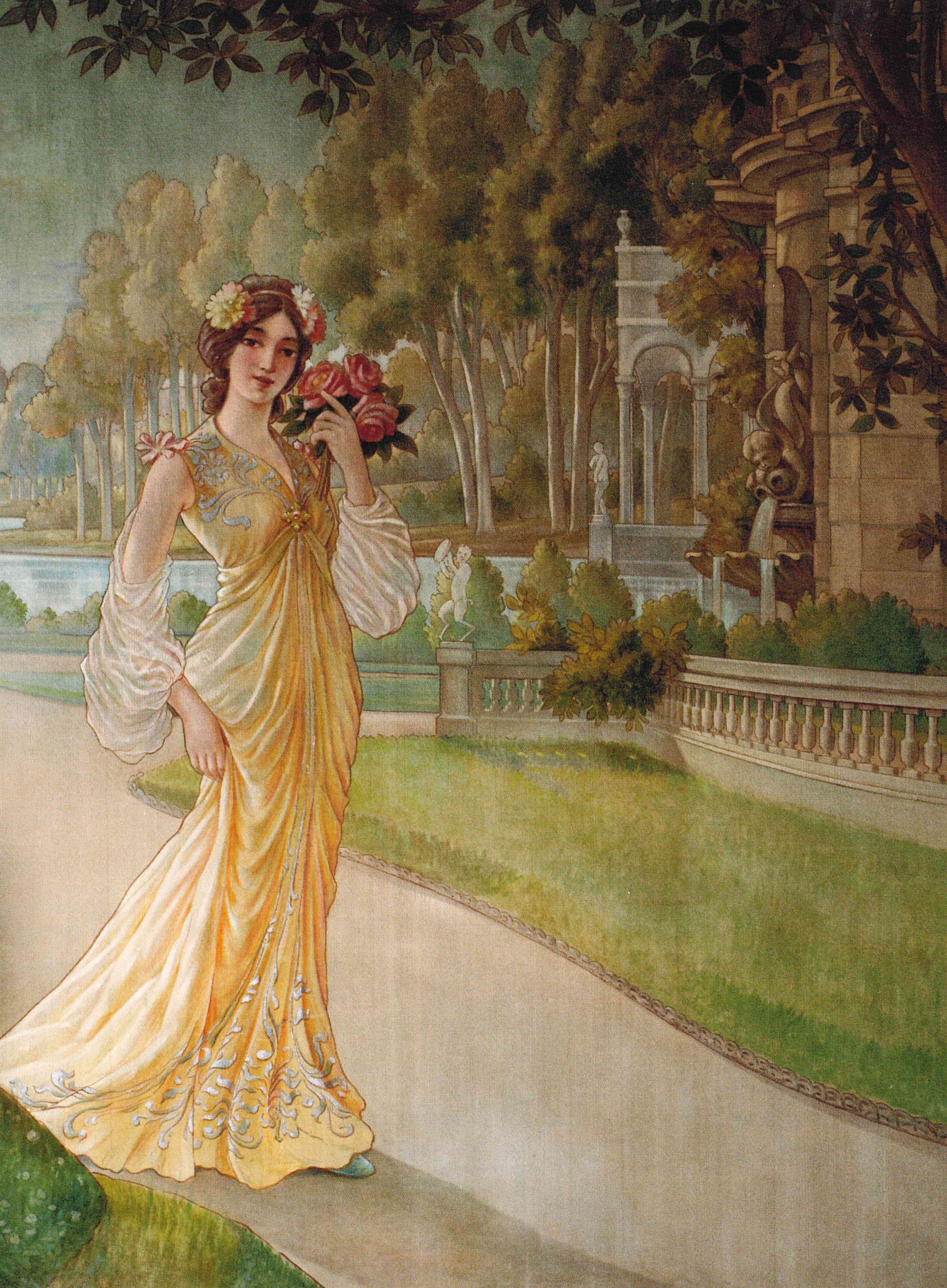 Mujer con rosas