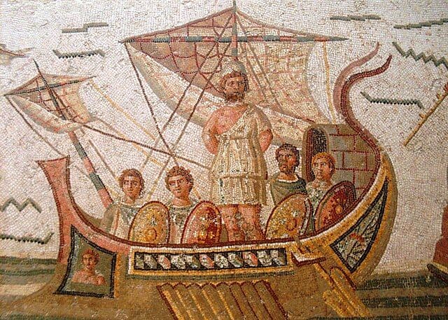 "Ulises y las sirenas", Siglo III d.C - Museo Nacional del Bardo