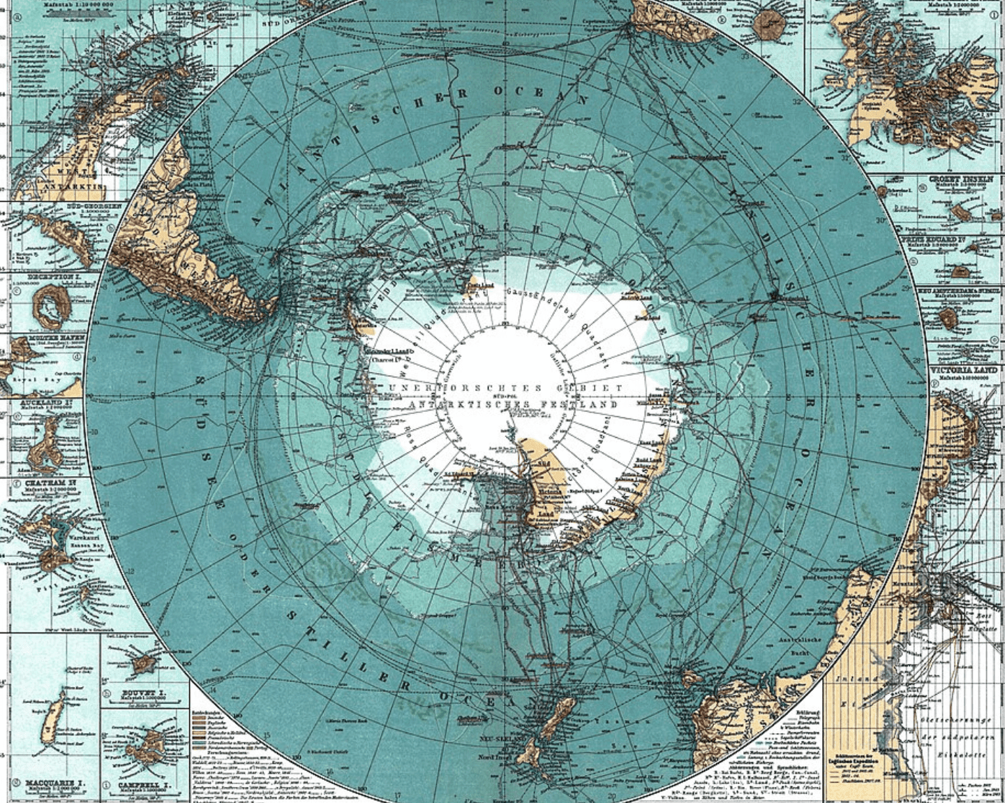 Mapa del Continente Antártico (1912)