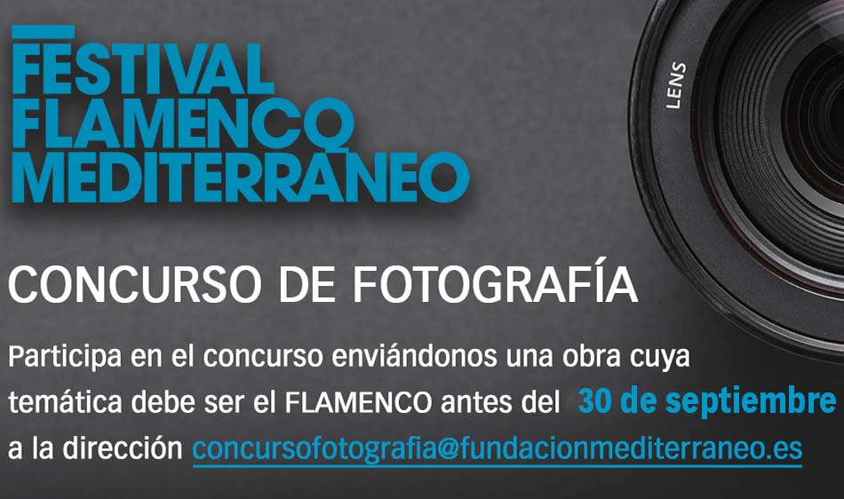 Cartel del Anuncio del concurso de fotografía flamenca en Fundación Mediterráneo